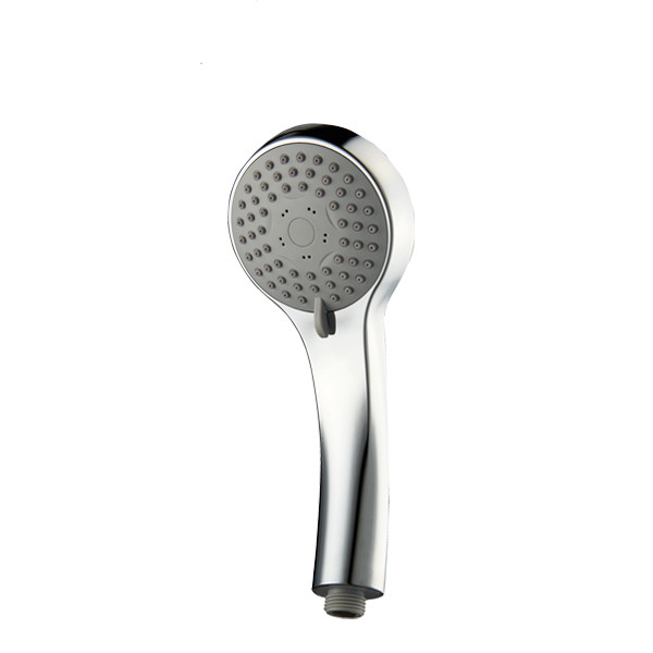 ZH2208C chrome handheld shower head with gray concentric rubber-nozzle face plate and selector tab