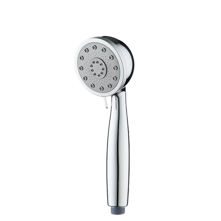 ZH2211C chrome handheld shower head with grey three-zone rubber nozzle face and selector lever