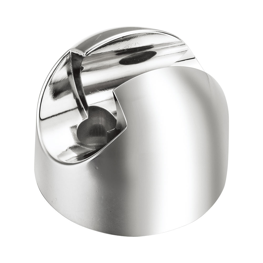ZHFS7717 polished chrome dome shaped wall bracket shower holder with single screw fixing hole