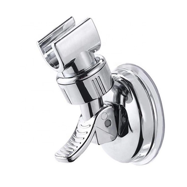 ZHFS7720 chrome suction cup shower holder with locking lever and adjustable ball-joint cradle